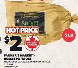 Loblaws FARMER'S MARKET RUSSET POTATOES, 5 LB BAG offer