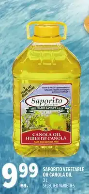Metro SAPORITO VEGETABLE OR CANOLA OIL offer
