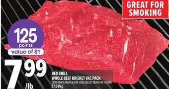 Metro RED GRILL WHOLE BEEF BRISKET VAC PACK offer