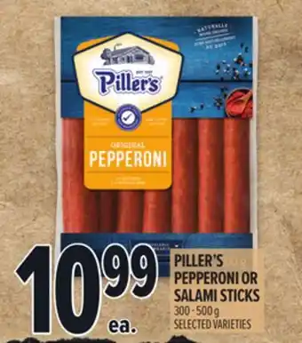 Metro PILLER'S PEPPERONI OR SALAMI STICKS offer