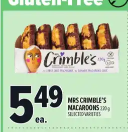Metro MRS CRIMBLE'S MACAROONS offer