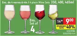 Sushi Shop 4 piece Wine Sets offer