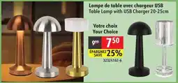 Sushi Shop Table Lamp with USB Charger 20-25cm offer