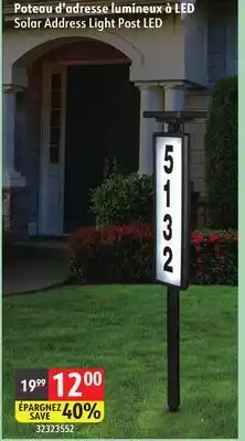 Sushi Shop Solar Address Light Post LED offer