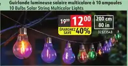 Sushi Shop 10 Bulbs Solar String Multicolor Lights offer