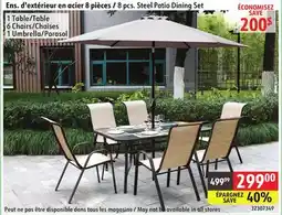 Sushi Shop 8 pcs. Steel Patio Dining Set offer