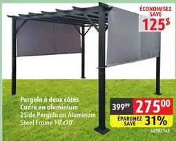 Sushi Shop 2Side Pergola on Aluminum Steel Frame 10'x10' offer