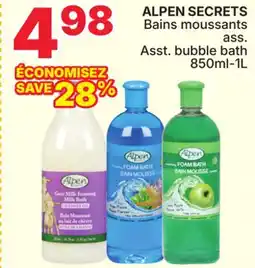 Rossy ALPEN SECRETS Asst. bubble bath offer