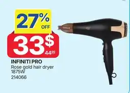 Rossy INFINITI PRO Rose gold hair dryer offer