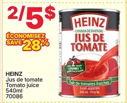Rossy HEINZ Jus de tomate offer