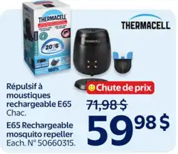 Walmart Thermacell E65 Rechargeable mosquito repeller offer
