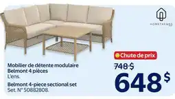 Walmart Hometrends Belmont 4-piece sectional set offer