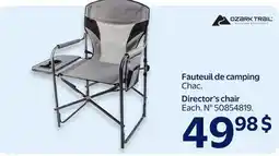 Walmart Ozark Trail Director's chair offer