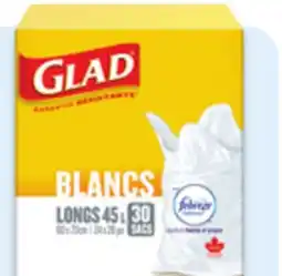 Walmart Glad white kitchen garbage bags 30s offer