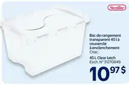 Walmart 45 L Clear latch offer