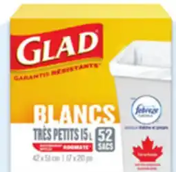 Walmart Glad white kitchen garbage bags 52s offer