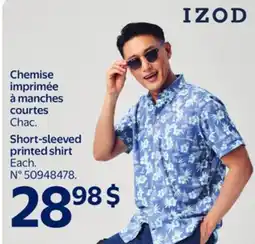 Walmart Izod Short-sleeved printed shirt offer