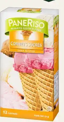 Avril PaneRiso Foods cornets sucrés sans gluten offer