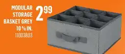Canac Modular Storage Basket Grey 10 5/8 in offer