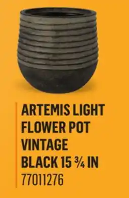 Canac Artemis Light Flower Pot Vintage black offer