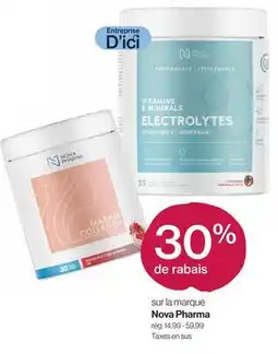 Avril sur la marque Nova Pharma offer