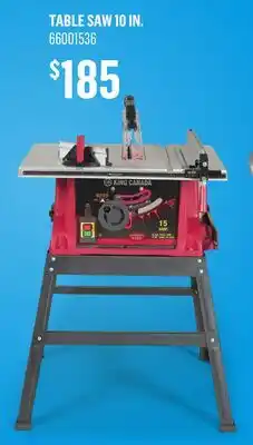 Canac Table Saw 10 in offer