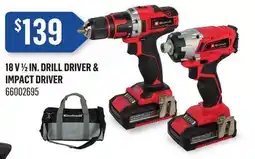 Canac 18 V 1/2 in. Drill Driver & Impact Driver offer