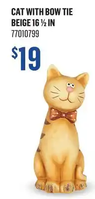 Canac Cat with Bow Tie Beige 16 1/2 in offer