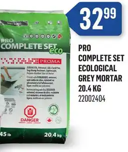 Canac Pro Complete Set ecological grey mortar offer