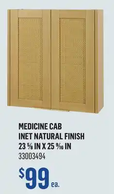 Canac Beatrice Medicine Cabinet Natural Finish 235/8inx259/16in offer