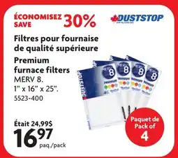 Home Hardware Premium furnace filters offer