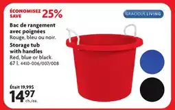 Home Hardware Storage tub with handles offer