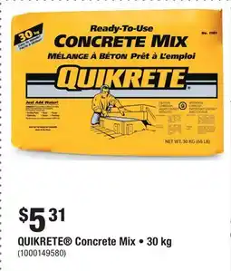Home Depot QUIKRETE Concrete Mix • offer