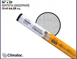 RONA CLIMALOC screens and accessories 36x25' offer