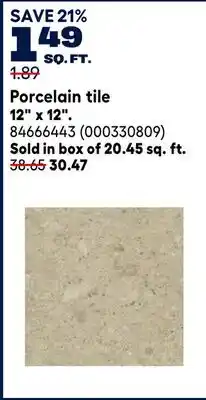 RONA Porcelain tile offer