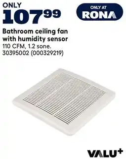 RONA Bathroom ceiling fan with humidity sensor offer