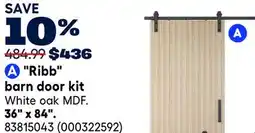 RONA Ribb barn door kit, 36 x 84 offer