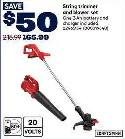 RONA Craftsman String trimmer and blower set offer