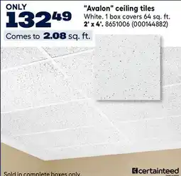 RONA CertainTeed Avalon ceiling tiles offer