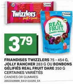 L'Intermarché FRIANDISES 75-454 G, 283 G OU BONBONS GÉLIFIÉS REAL FRUIT 350 G | CANDIES OR GUMMIES offer