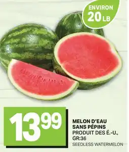 L'Intermarché MELON D'EAU SANS PÉPINS | SEEDLESS WATERMELON offer