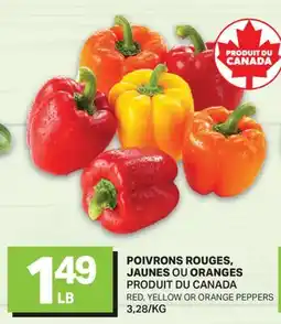 L'Intermarché POIVRONS ROUGES, JAUNES OU ORANGES | RED, YELLOW OR ORANGE PEPPERS offer