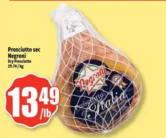 Bonanza Prosciutto sec Negroni offer