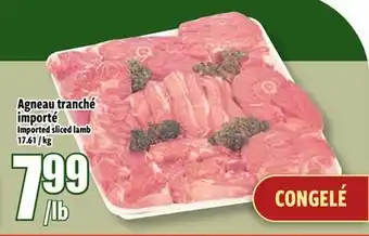 Bonanza Agneau tranché importé offer
