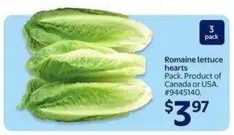 Walmart Romaine Lettuce Hearts offer