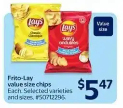 Walmart Frito-Lay Value Size Chips offer
