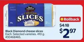 Walmart Black Diamond Cheese Slices offer