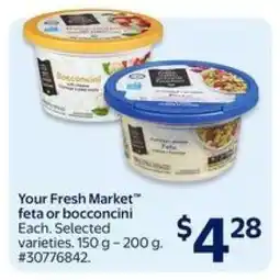Walmart Your Fresh Market feta or bocconcini offer