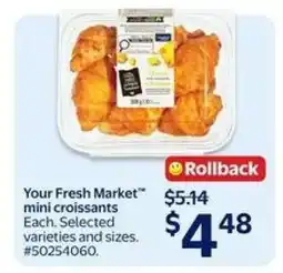 Walmart Your Fresh Market Mini Croissants offer