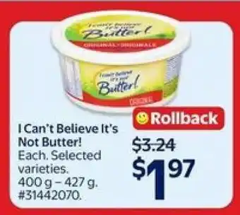 Walmart I Can't Believe It's Not Butter! offer